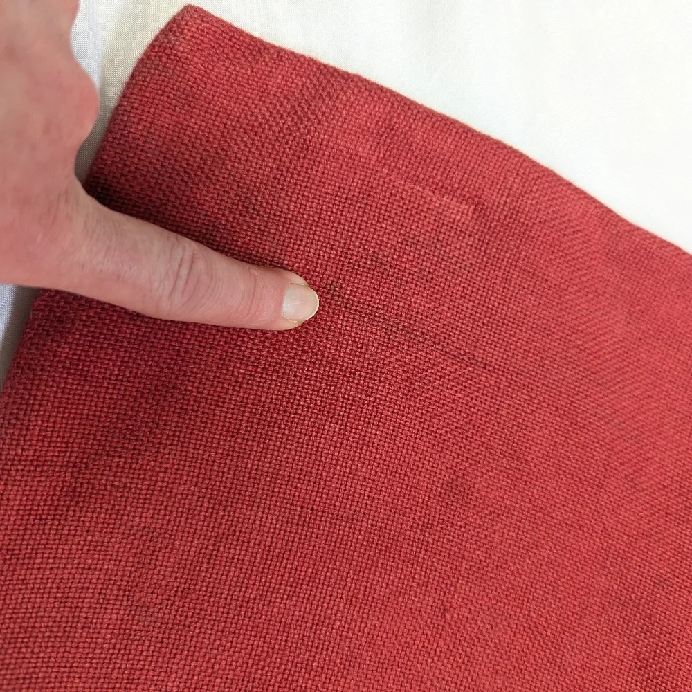 Pottery Barn 100% Linen Brick Red 18